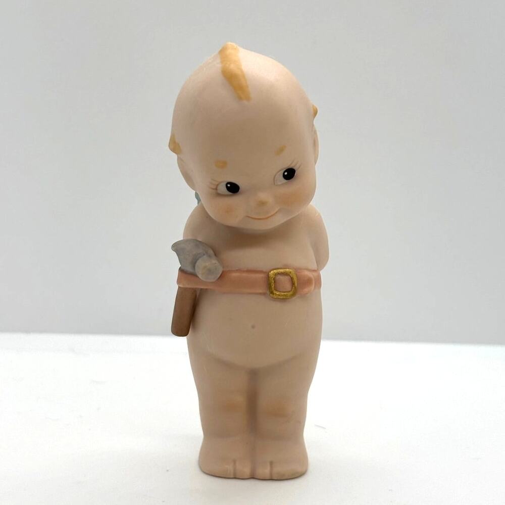 VTG 1994 Enesco, Rose O'Neill Porcelain Kewpie Doll Figurine, Handy Man, Nails